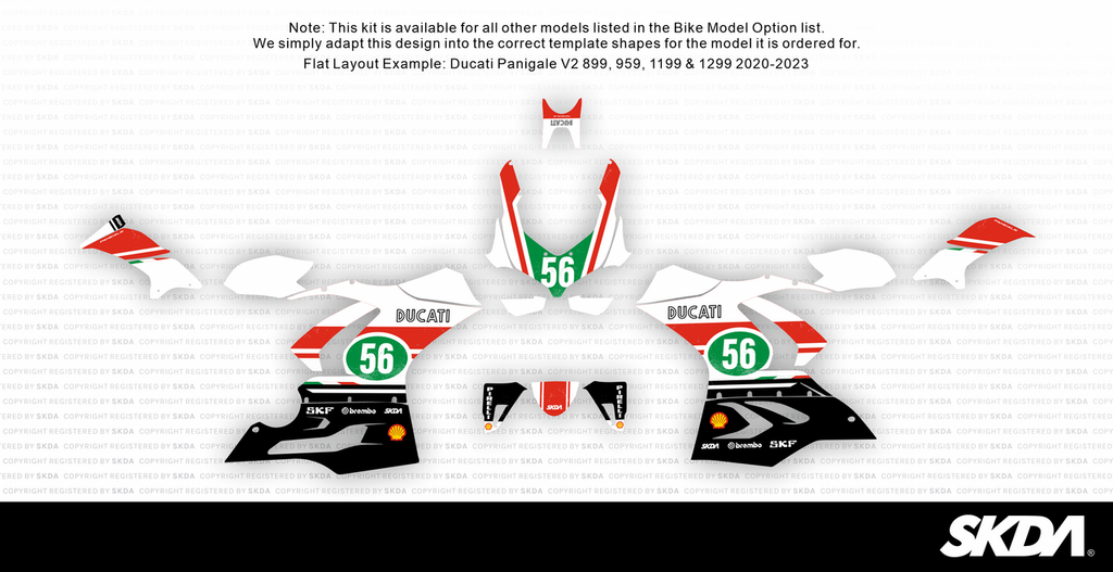 PATINA White Panigale Full Graphics Kit