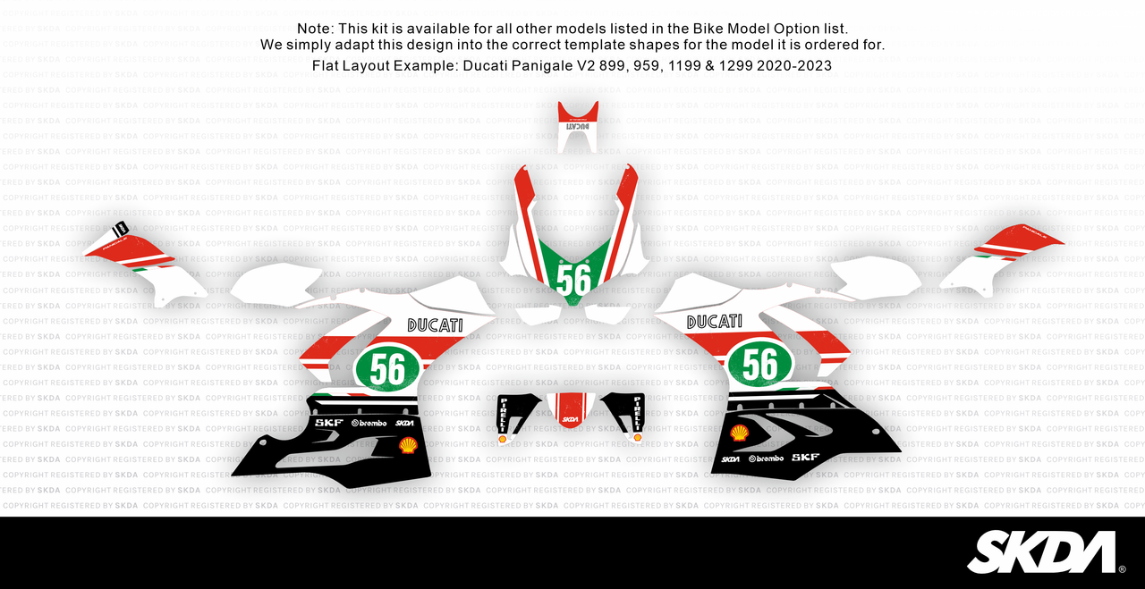 PATINA White Panigale Full Graphics Kit
