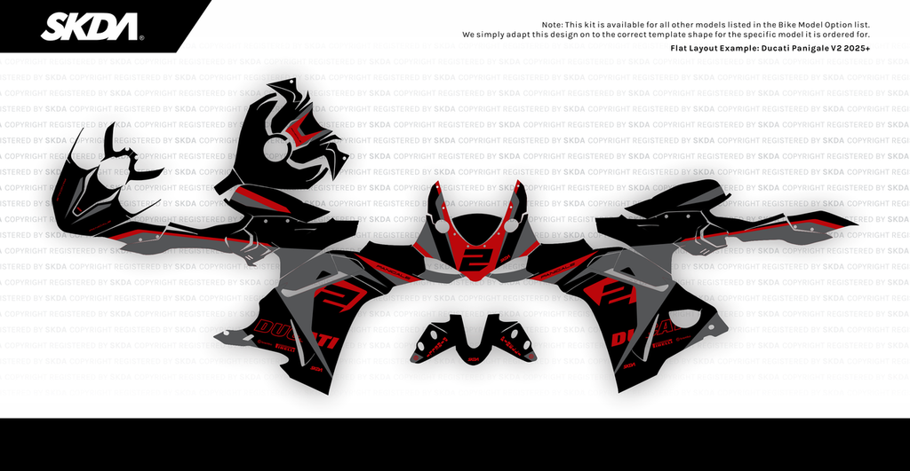 PISTA Black Panigale Full Graphics Kit