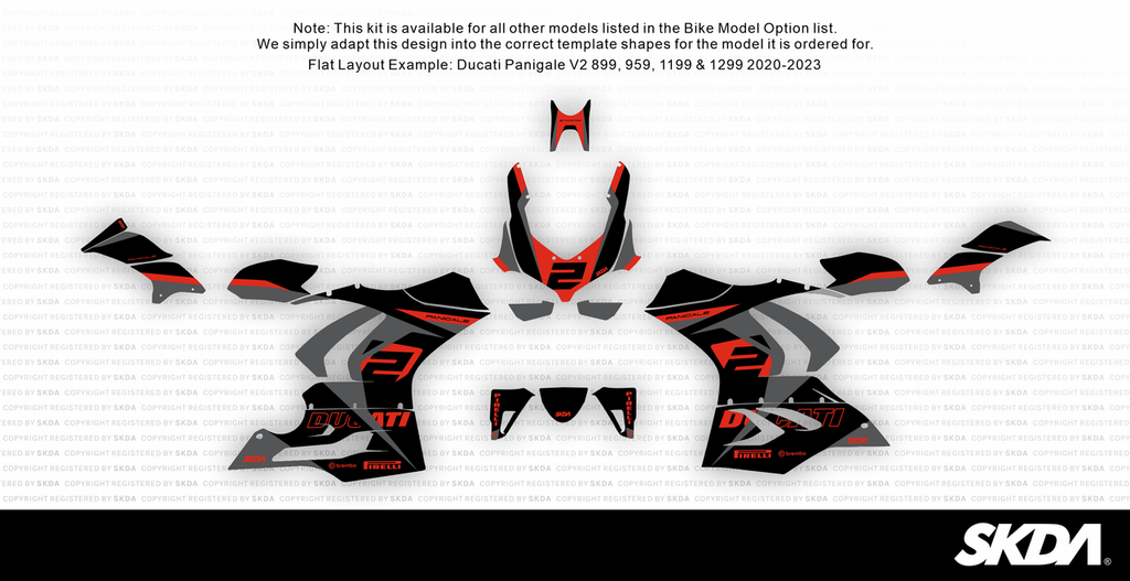 PISTA Black Panigale Full Graphics Kit