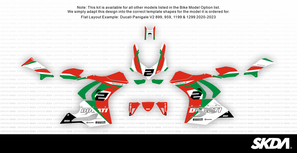 PISTA Green Panigale Full Graphics Kit