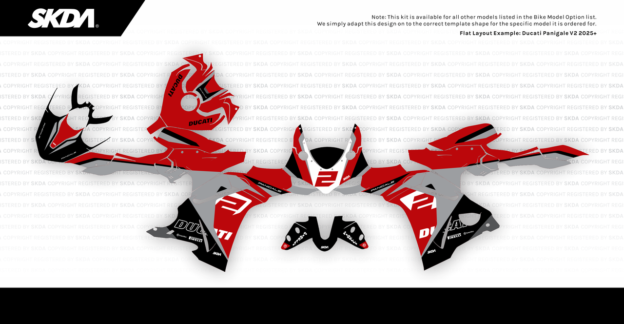 PISTA Red Panigale Full Graphics Kit