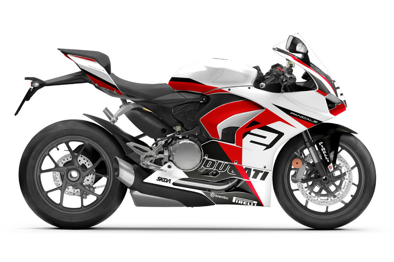 PISTA White Panigale Full Graphics Kit
