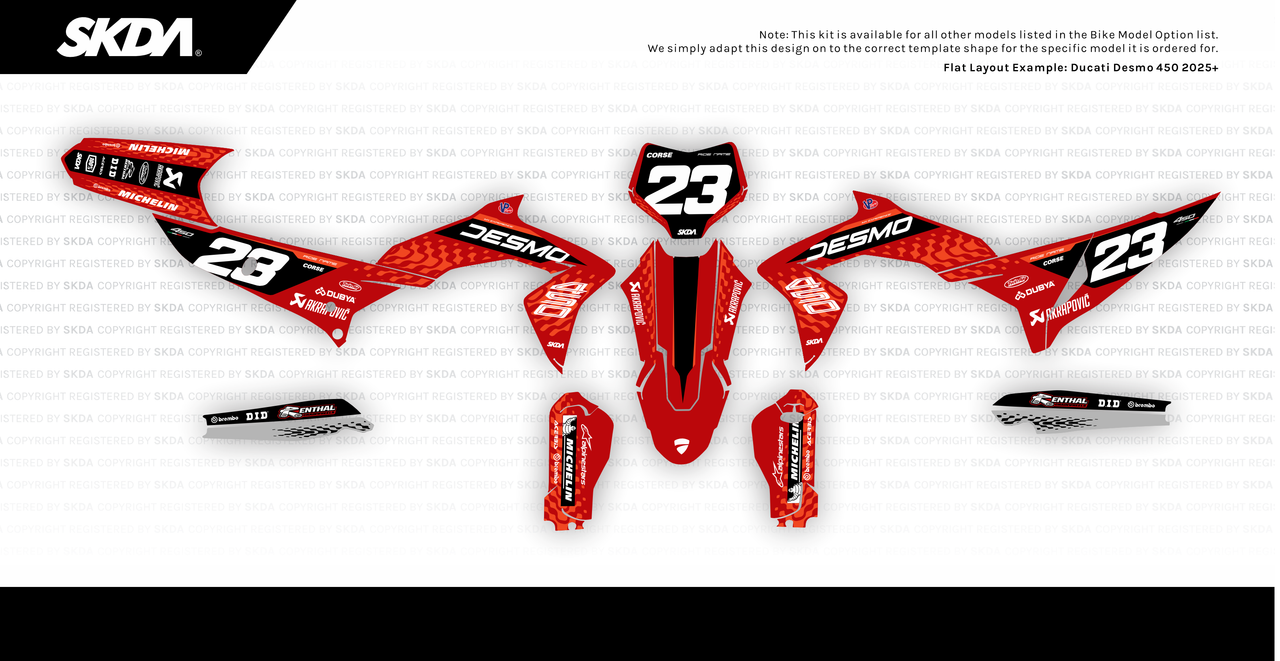 REX Red Desmo Full Graphics Kit