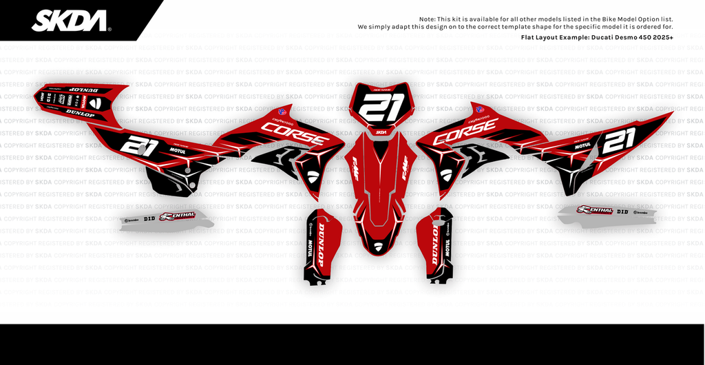 STARS Red/Black Desmo Full Graphics Kit