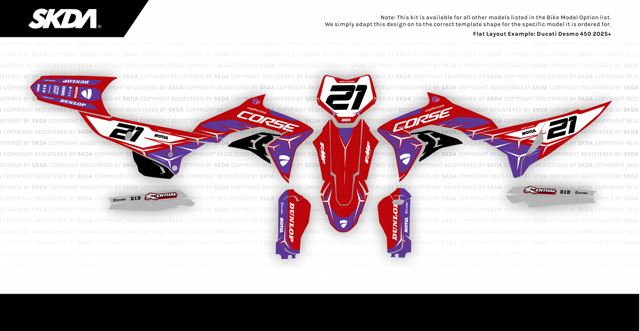 STARS Red/Purple Desmo Full Graphics Kit