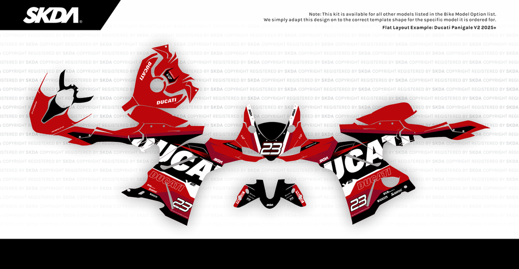 VELOCE Red Panigale Full Graphics Kit
