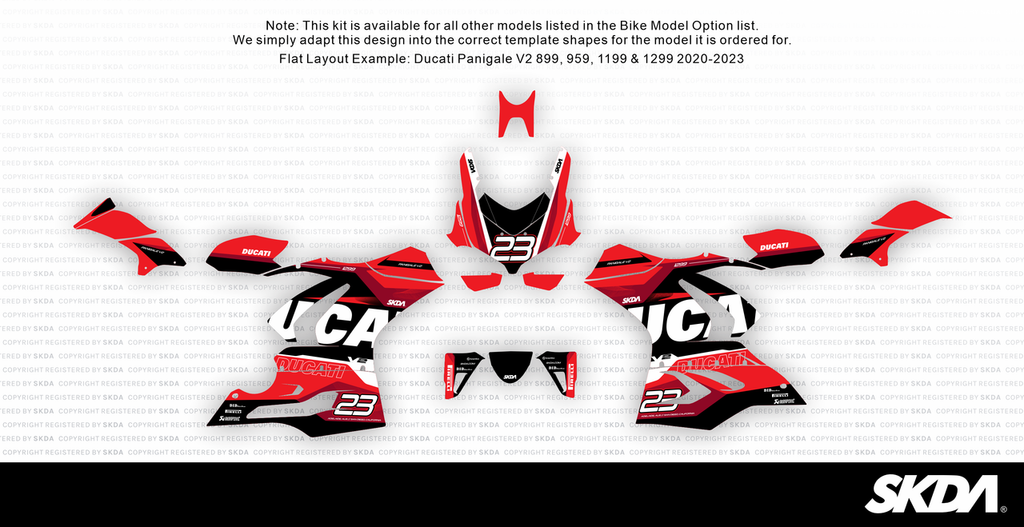 VELOCE Red Panigale Full Graphics Kit