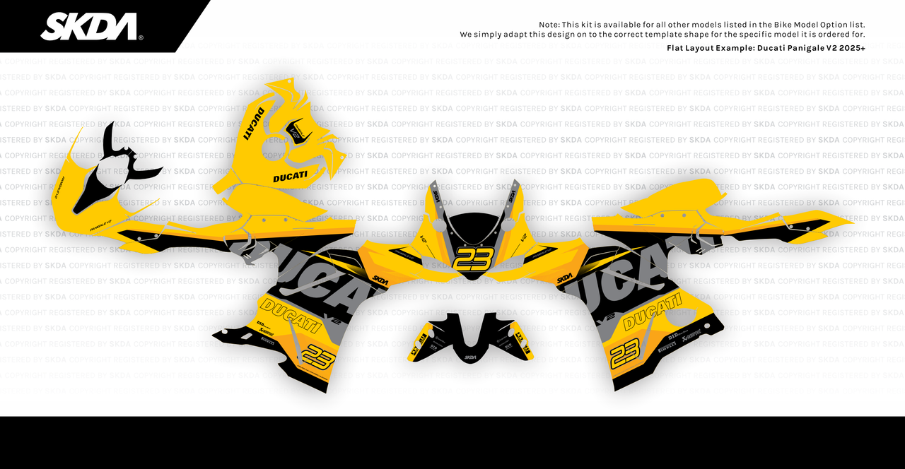 VELOCE Yellow Panigale Full Graphics Kit