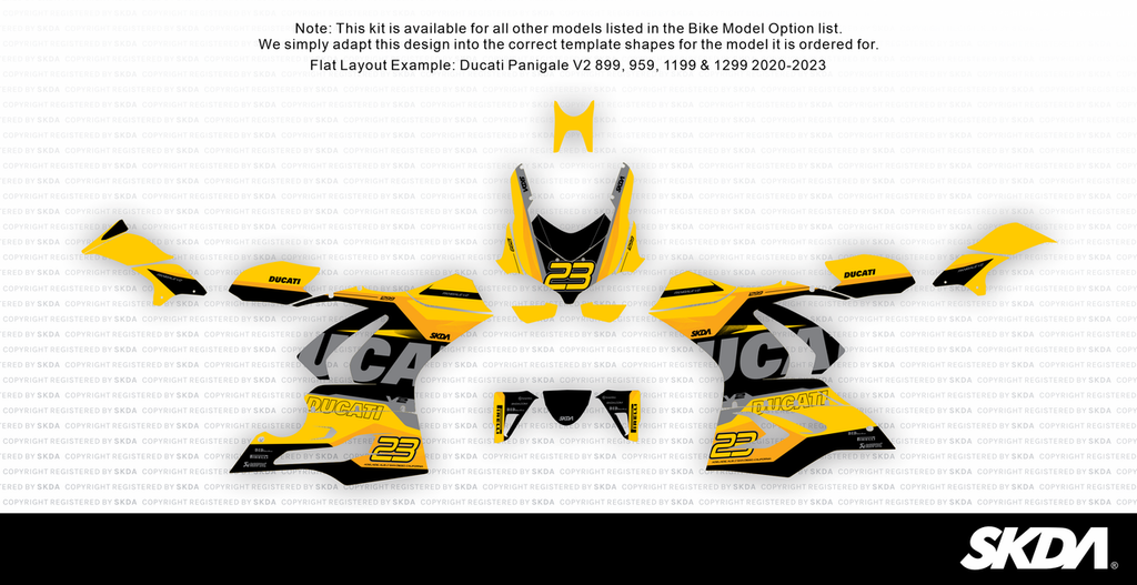 VELOCE Yellow Panigale Full Graphics Kit