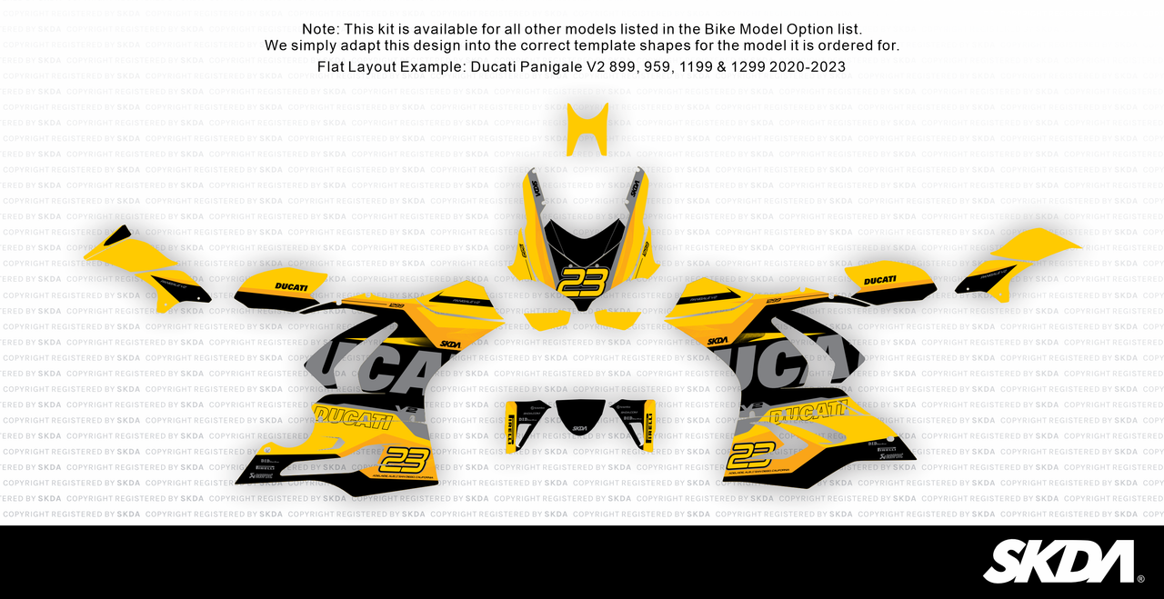 VELOCE Yellow Panigale Full Graphics Kit