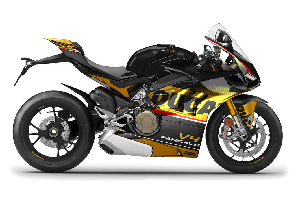 VERSARIO CHROME Blk/Gold Panigale Full Graphics Kit