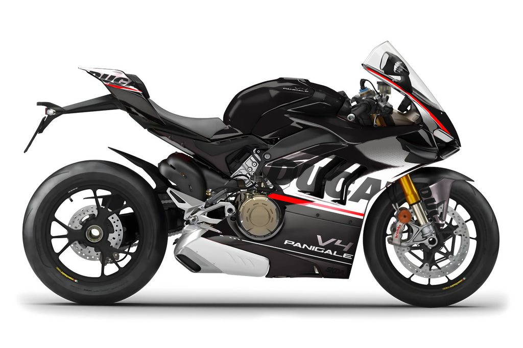 VERSARIO CHROME Blk/Silver Panigale Full Graphics Kit