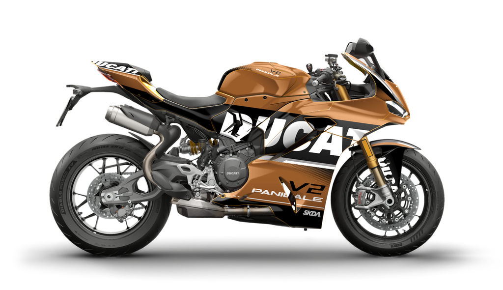 VERSARIO CHROME Bronze/Blk Panigale Full Graphics Kit