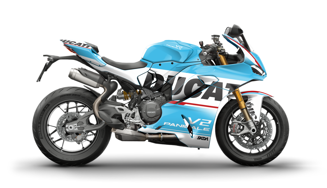 VERSARIO Cyan/White Panigale Full Graphics Kit