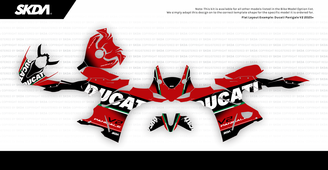 VERSARIO Red/Blk Panigale Full Graphics Kit