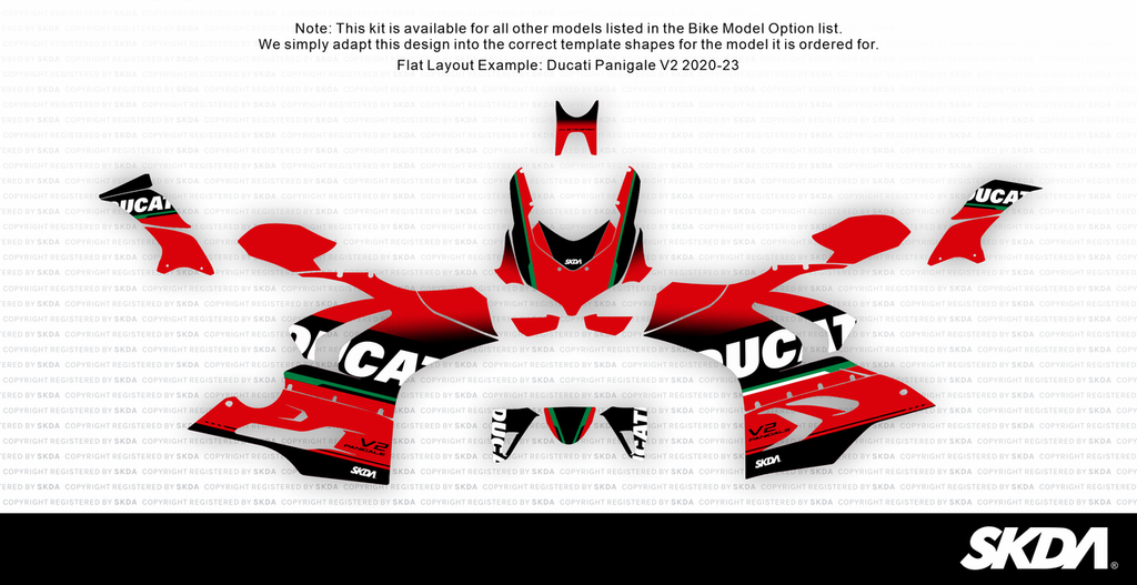 VERSARIO Red/Blk Panigale Full Graphics Kit