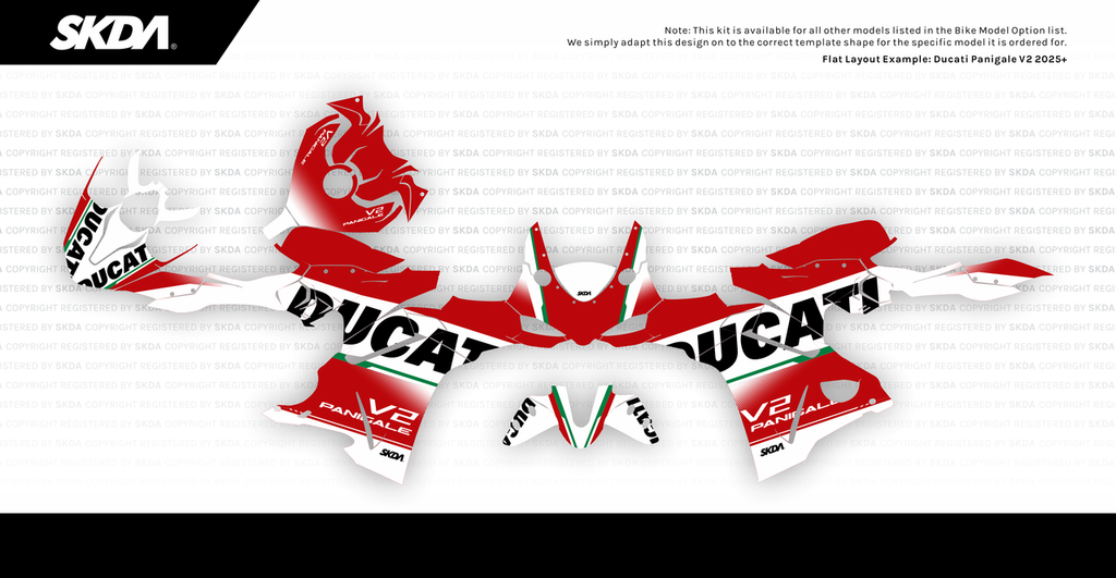 VERSARIO Red/White Panigale Full Graphics Kit