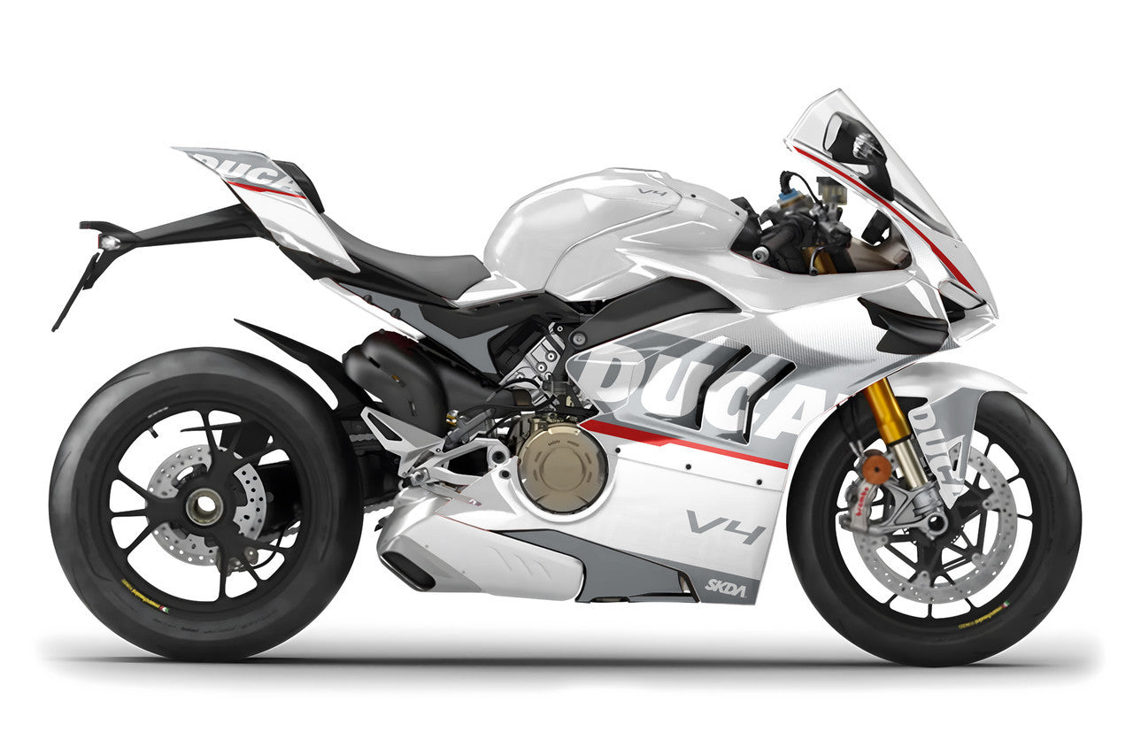 VERSARIO White/Grey Panigale Full Graphics Kit