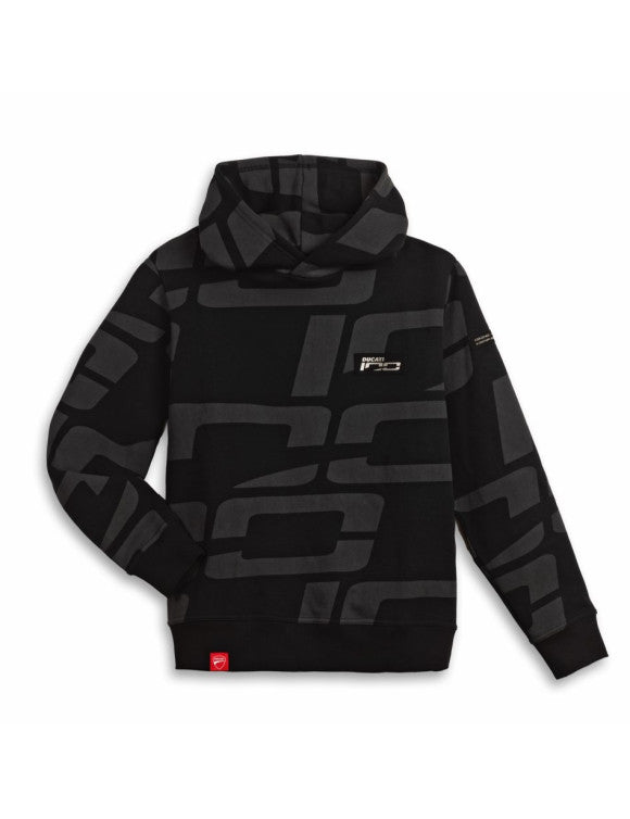Ducati Mens Hooded Sweater One Hundred Black