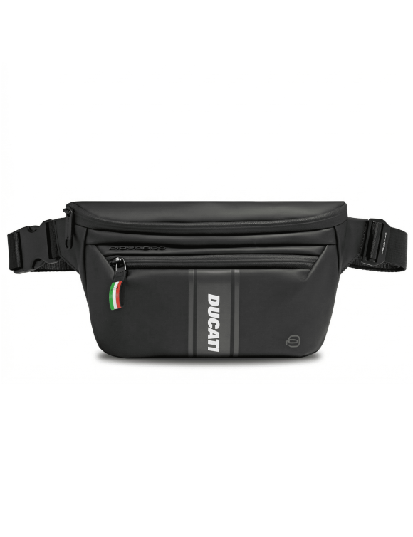 Ducati Piquadro Black Unisex Waist Bag