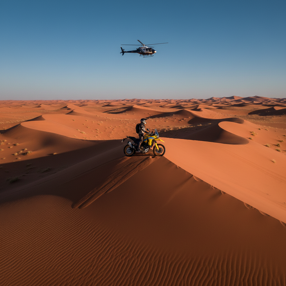 The Ducati DesertX with Nick Selleck complete the un-Finkeable